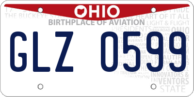OH license plate GLZ0599