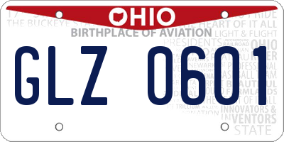 OH license plate GLZ0601