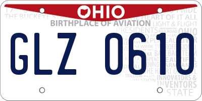 OH license plate GLZ0610