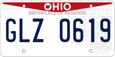 OH license plate GLZ0619