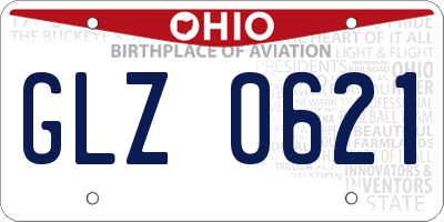 OH license plate GLZ0621