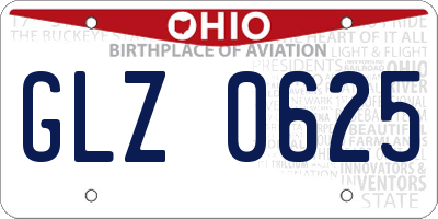 OH license plate GLZ0625
