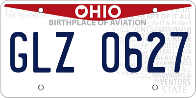 OH license plate GLZ0627