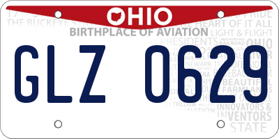 OH license plate GLZ0629