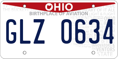 OH license plate GLZ0634