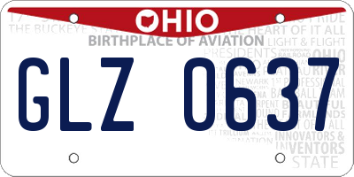 OH license plate GLZ0637