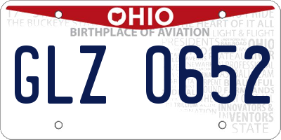 OH license plate GLZ0652