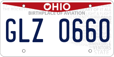 OH license plate GLZ0660