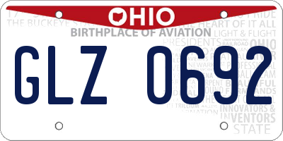 OH license plate GLZ0692