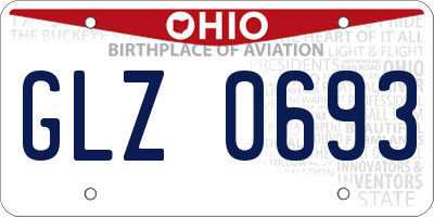 OH license plate GLZ0693