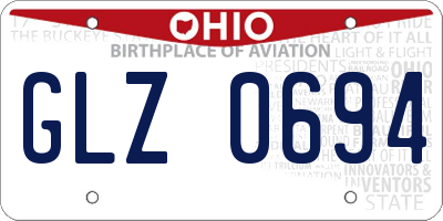 OH license plate GLZ0694