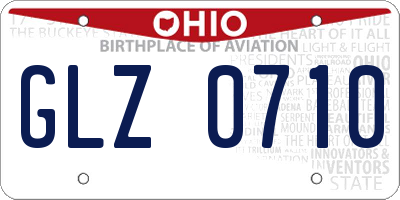 OH license plate GLZ0710