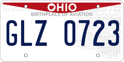 OH license plate GLZ0723