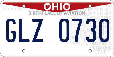 OH license plate GLZ0730