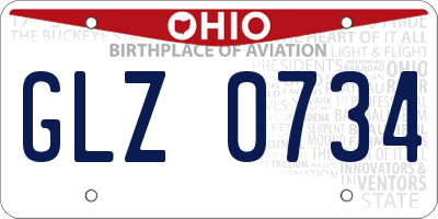 OH license plate GLZ0734