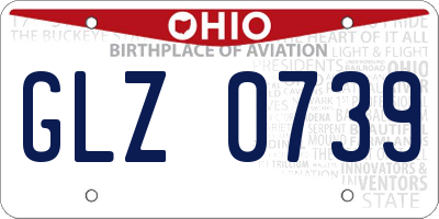 OH license plate GLZ0739