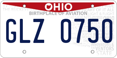 OH license plate GLZ0750