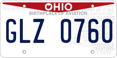 OH license plate GLZ0760