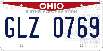 OH license plate GLZ0769