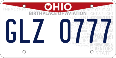 OH license plate GLZ0777