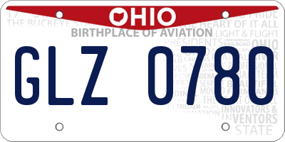 OH license plate GLZ0780