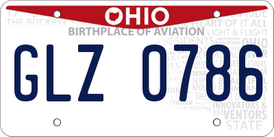 OH license plate GLZ0786
