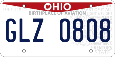 OH license plate GLZ0808