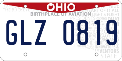 OH license plate GLZ0819