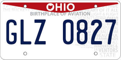 OH license plate GLZ0827