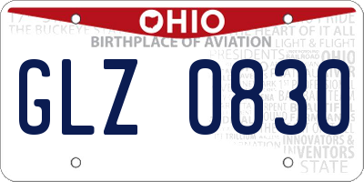 OH license plate GLZ0830