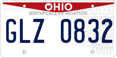 OH license plate GLZ0832