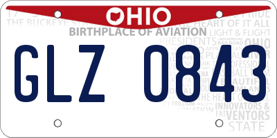 OH license plate GLZ0843