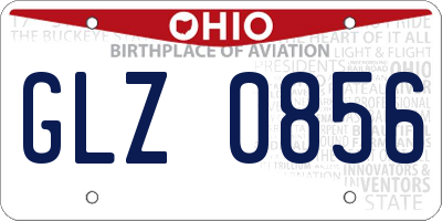 OH license plate GLZ0856