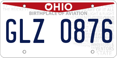 OH license plate GLZ0876