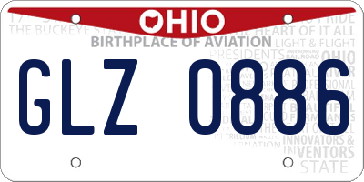 OH license plate GLZ0886