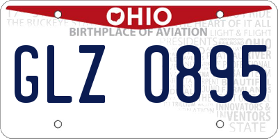 OH license plate GLZ0895