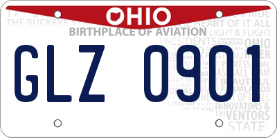 OH license plate GLZ0901