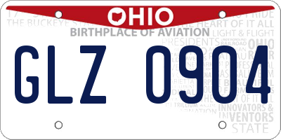 OH license plate GLZ0904