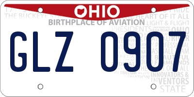 OH license plate GLZ0907