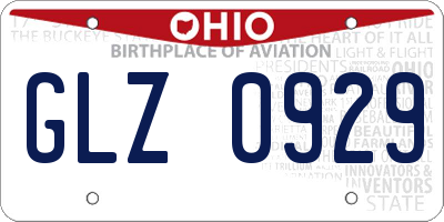 OH license plate GLZ0929