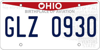 OH license plate GLZ0930