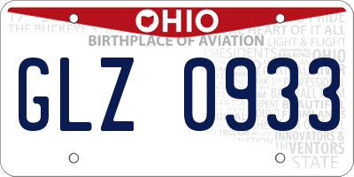OH license plate GLZ0933