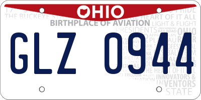 OH license plate GLZ0944