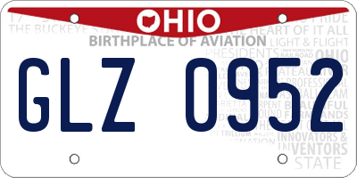 OH license plate GLZ0952