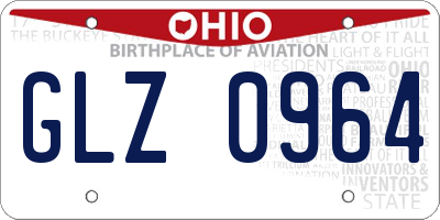 OH license plate GLZ0964