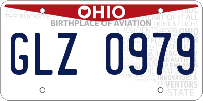 OH license plate GLZ0979