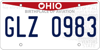 OH license plate GLZ0983
