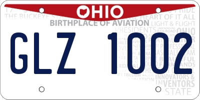 OH license plate GLZ1002