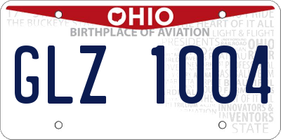 OH license plate GLZ1004