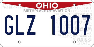 OH license plate GLZ1007